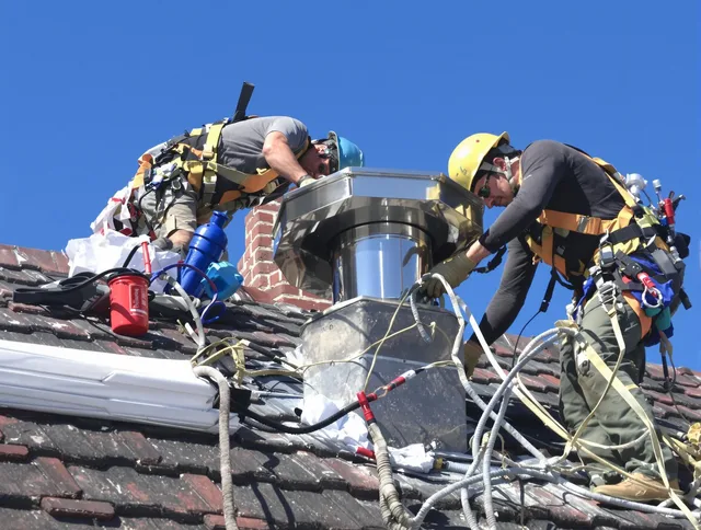 Protective chimney cap installed by Watertown Chimney Sweep in Watertown, CT