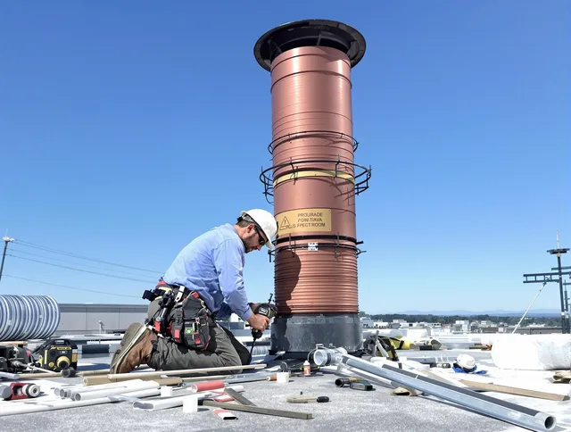 Installed chimney liner by Watertown Chimney Sweep in Watertown, CT