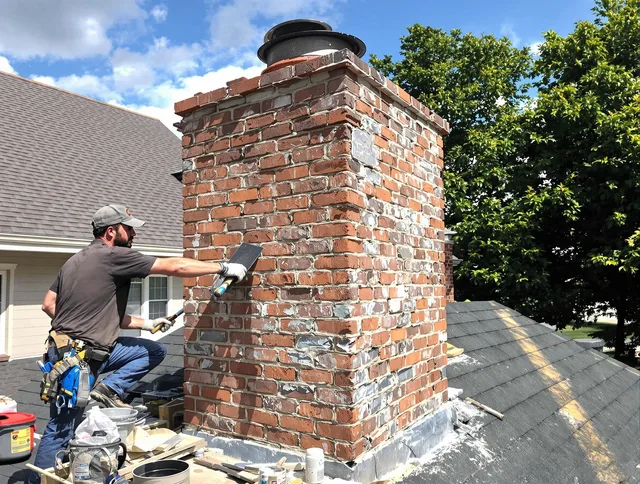 Completed chimney rebuild by Watertown Chimney Sweep in Watertown, CT