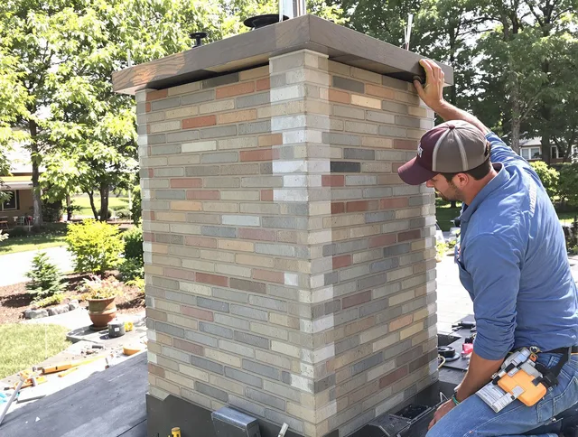 Watertown Chimney Sweep completing a modern chimney remodel in Watertown, CT