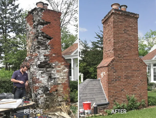 Watertown Chimney Sweep performing a full chimney restoration in Watertown, CT