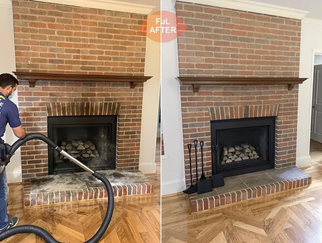 Watertown Chimney Sweep carefully sanitizing a fireplace in Watertown, CT