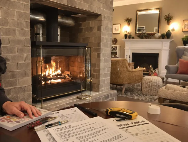 Watertown Chimney Sweep verifying fireplace safety measures in Watertown, CT